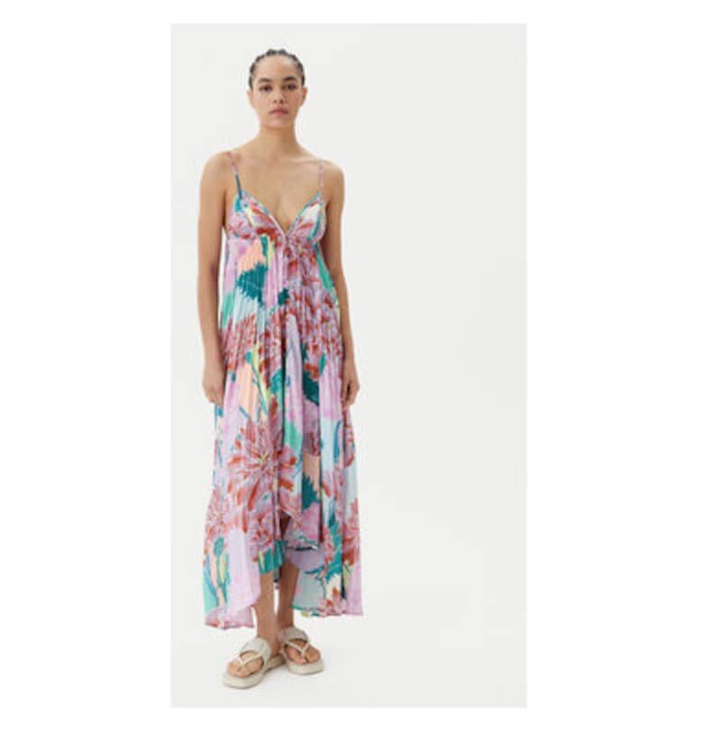 Дамска лятна рокля  PT2575CLD001 - Полиестер/Рециклиран полиестер - Многоцветна - Многоцветен Maaji