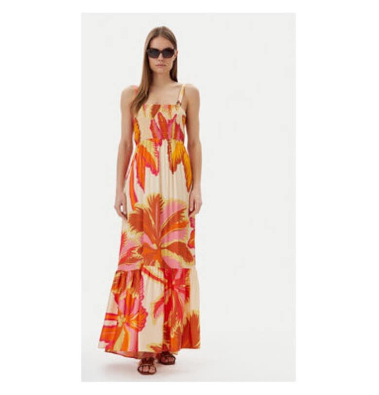 Дамска лятна рокля  PT2707CLD001 - Вискоза - Оранжев - Оранжев Maaji