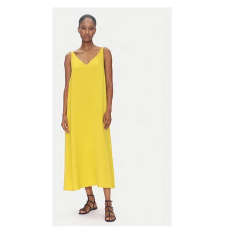 Дамска лятна рокля  TD0758 - Вискоза/Рейон - Жълт VICOLO