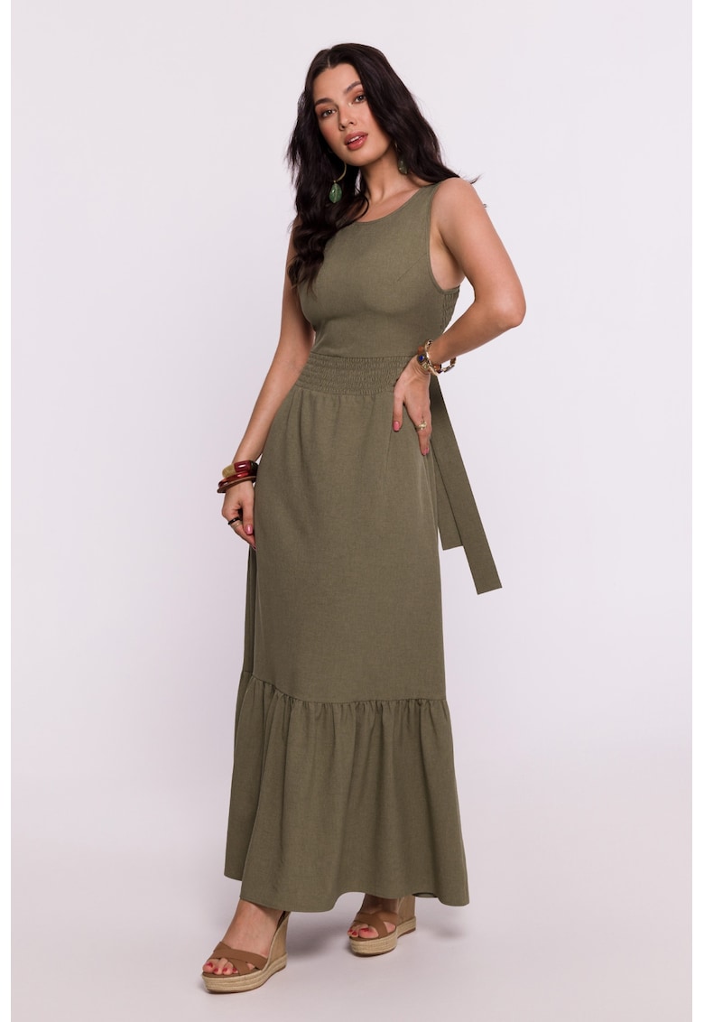 Дамска макси рокля BeWear Tyeec B281 Olive - Зелен OEM