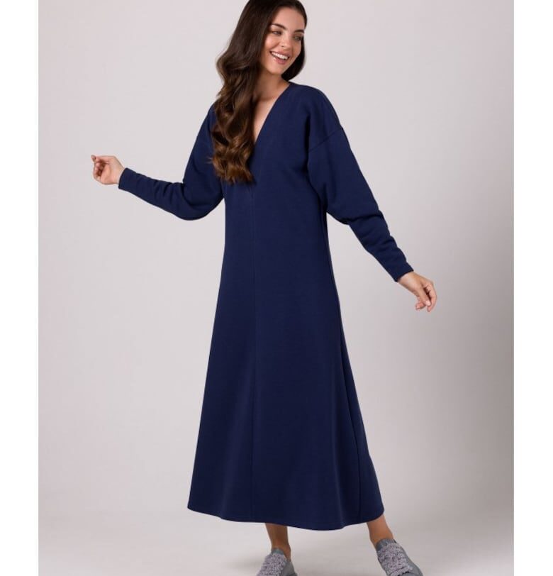 Дамска макси рокля -  Claudas - Светлосин BeWear