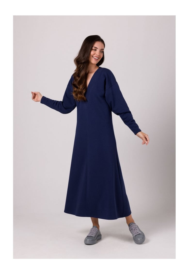 Дамска макси рокля - Claudas - Светлосин BeWear