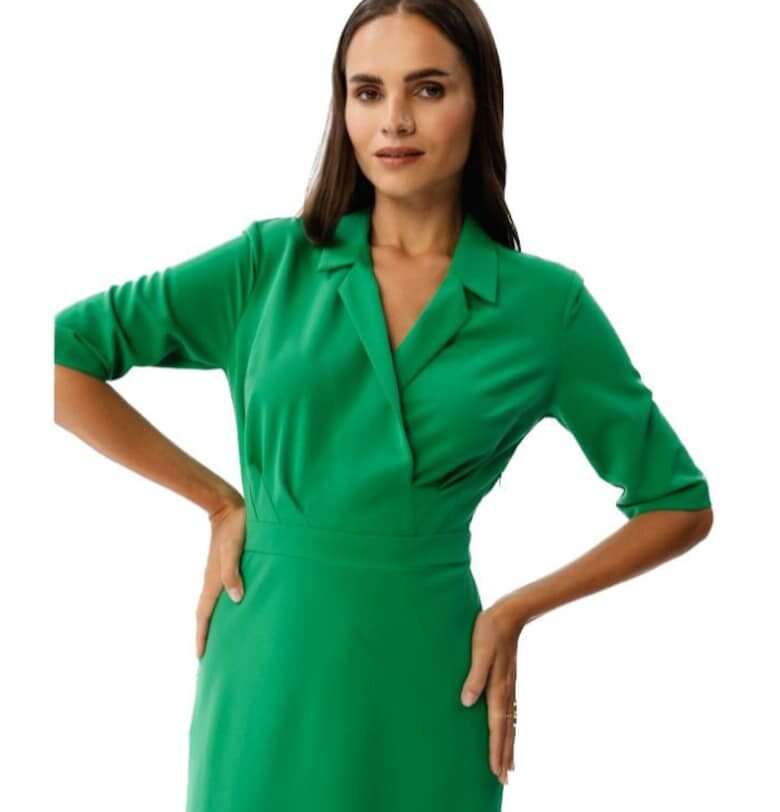 Дамска миди рокля -  Bohodawc - светло зелена - Зелен Stylove