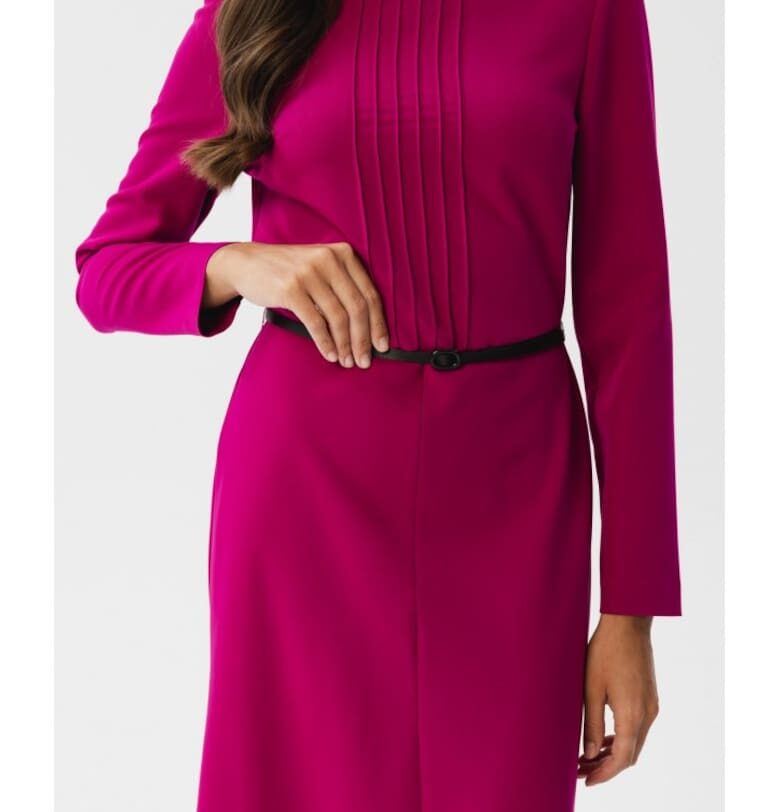 Дамска миди рокля -  Kerigor - plum - Виолетов Stylove