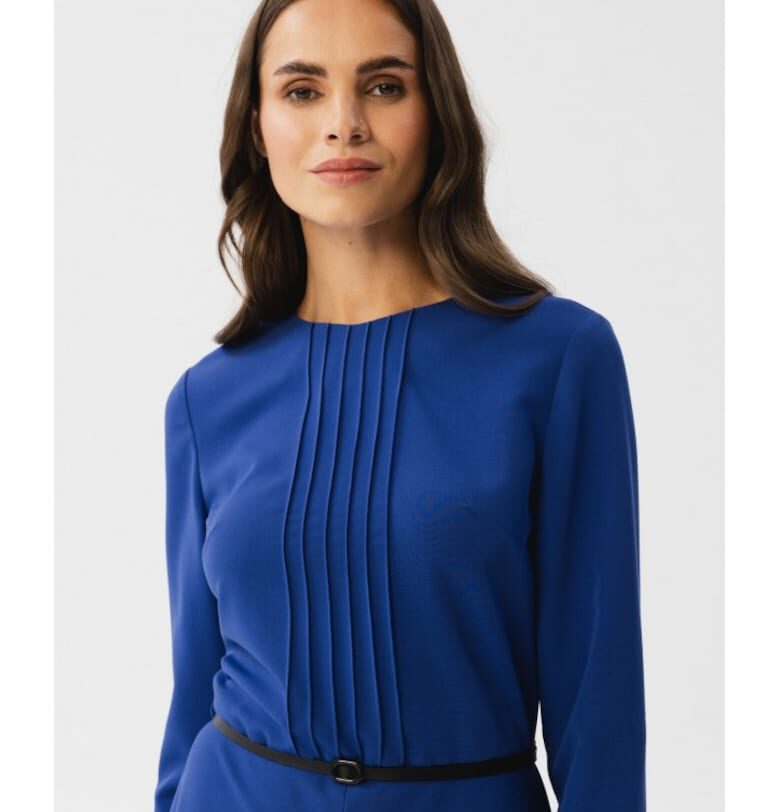 Дамска миди рокля -  Kerigor - метличина - Тъмносин Stylove