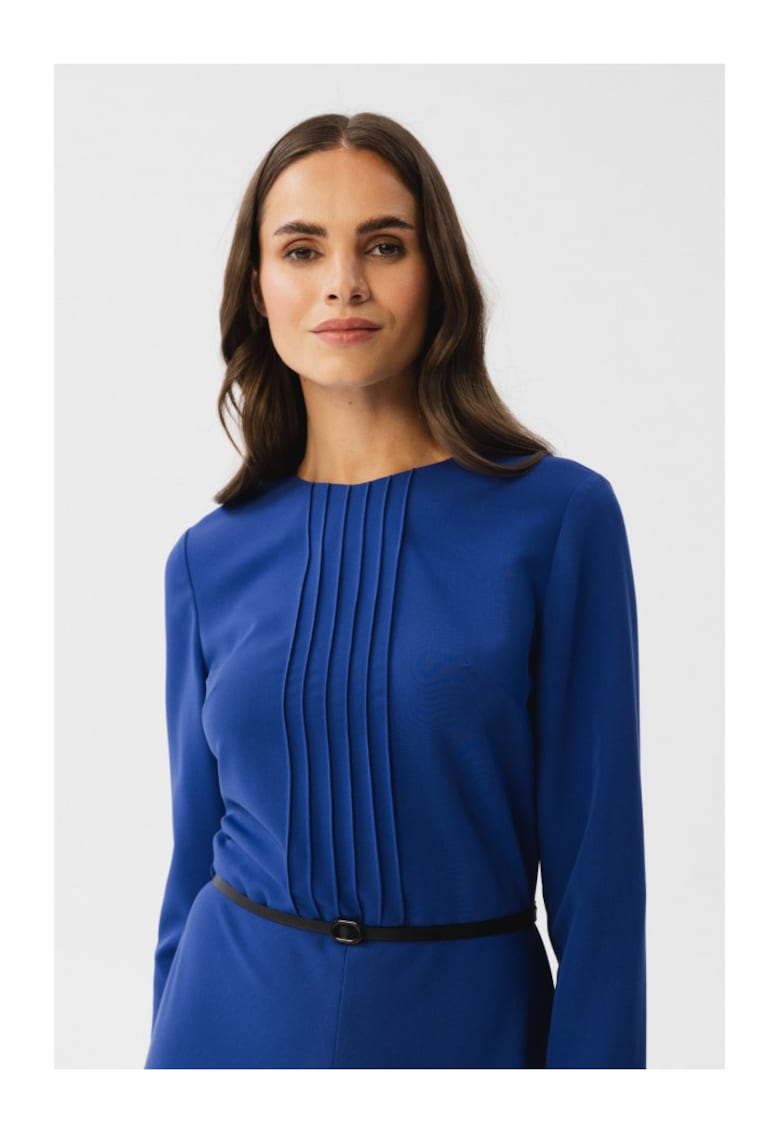 Дамска миди рокля - Kerigor - метличина - Тъмносин Stylove