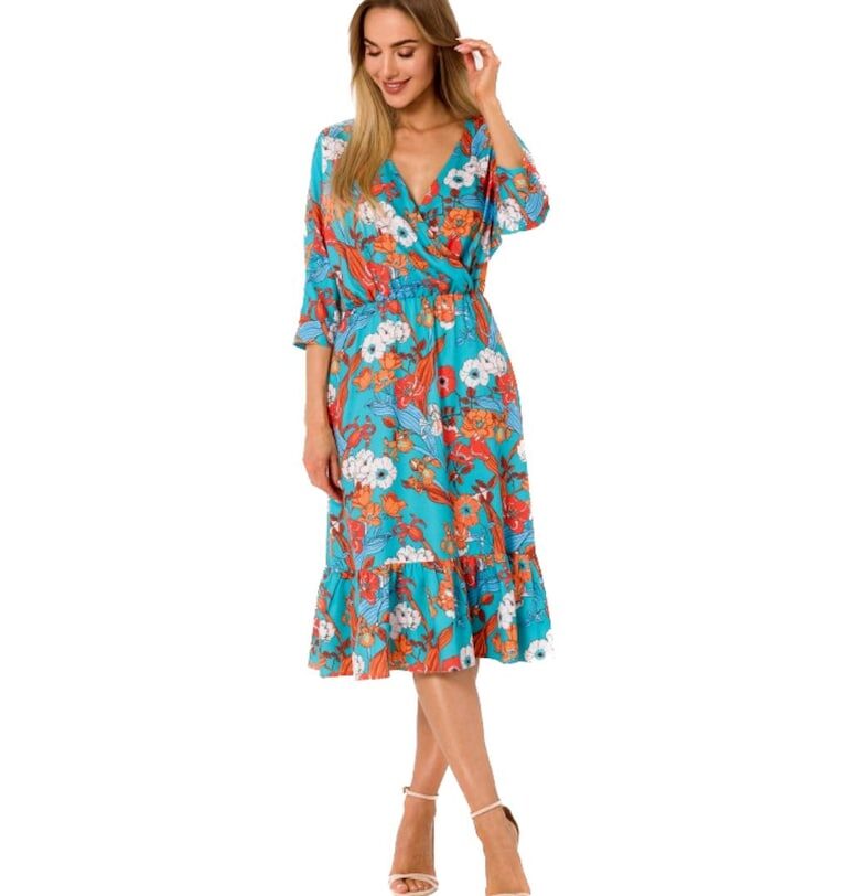 Дамска миди рокля - Made of Emotion - Paangen - Зелен MOE