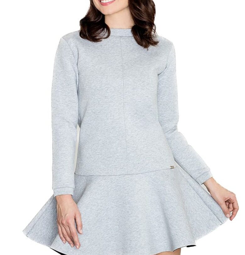 Дамска мини рокля Alirad K247 сива Lenitif