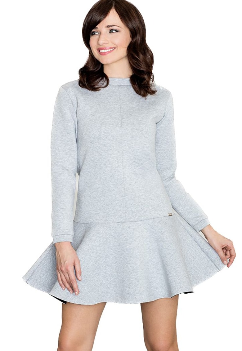 Дамска мини рокля Alirad K247 сива Lenitif