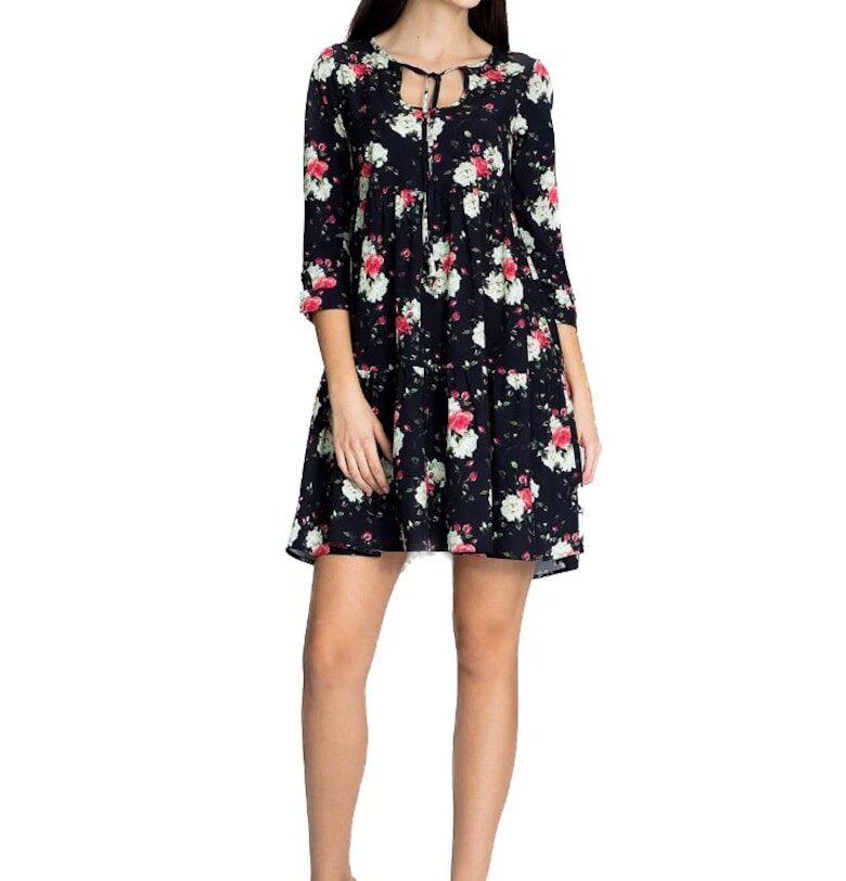 Дамска мини рокля Anghan M598 черна Figl