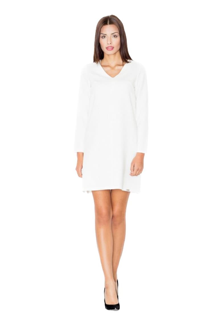 Дамска мини рокля Bradwen M471 екрю - Бял Figl