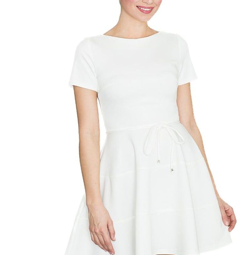 Дамска мини рокля  Condwivere K090 в екрю - Бял Lenitif