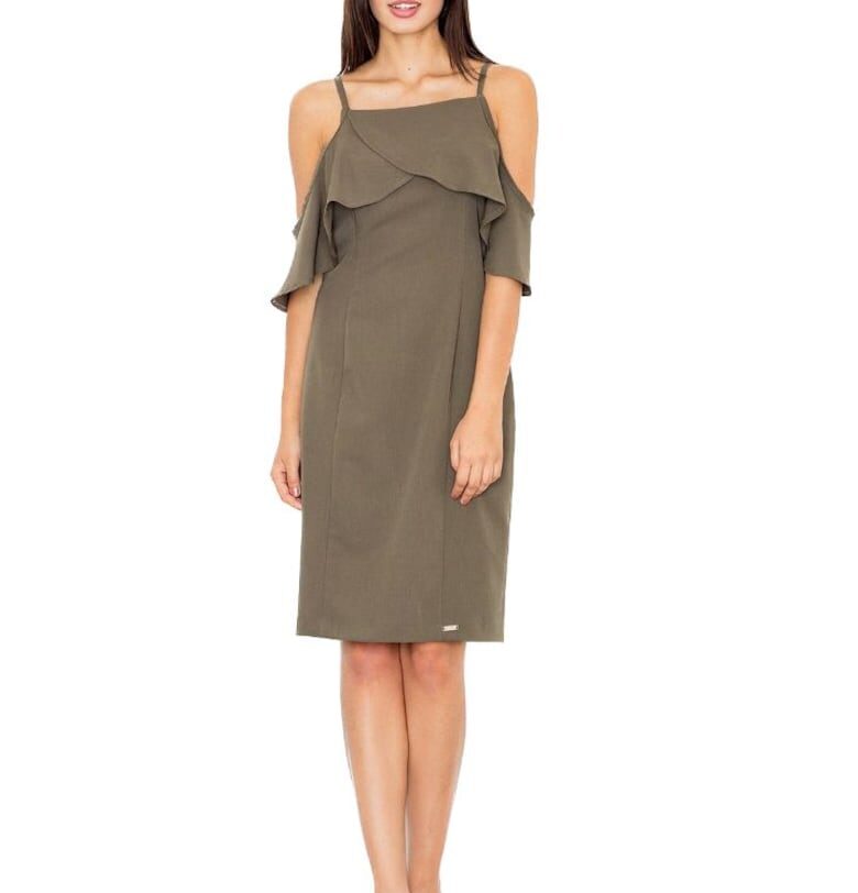 Дамска мини рокля Cyrion M478 маслина Figl