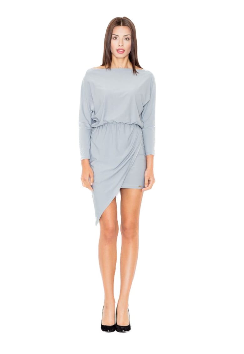 Дамска мини рокля Engrengwain M475 сива - Сив Figl