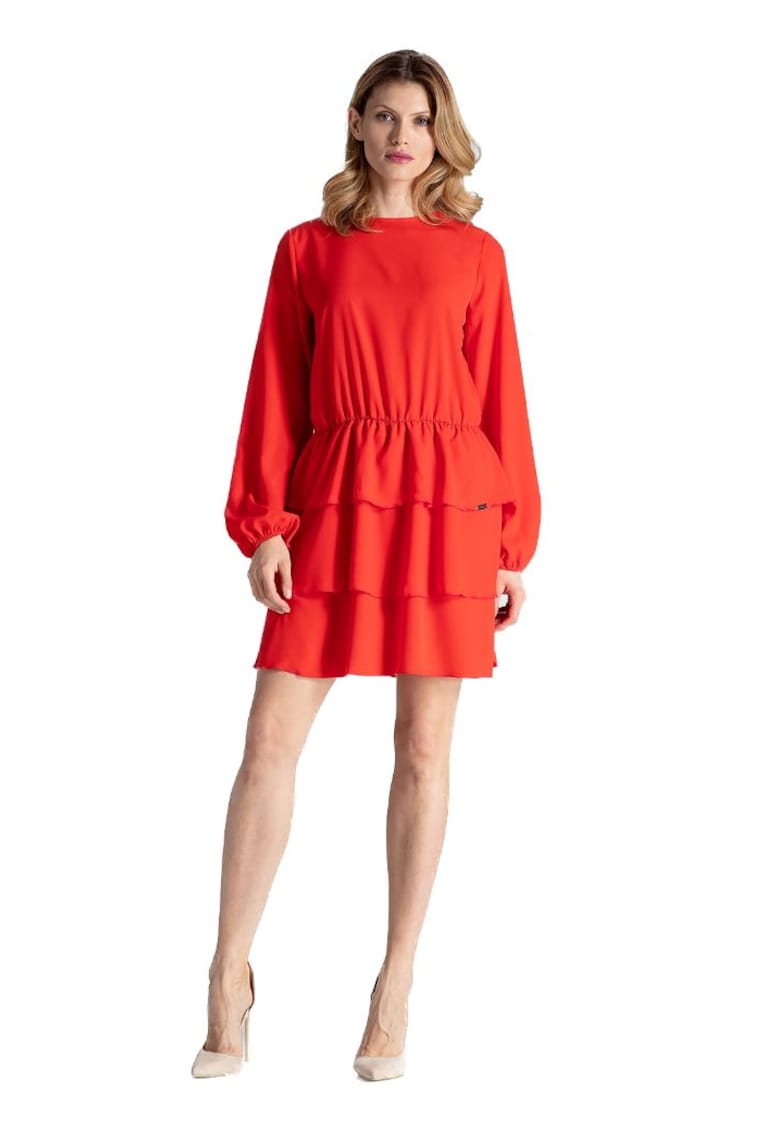 Дамска мини рокля Linervudd M601 червена Figl