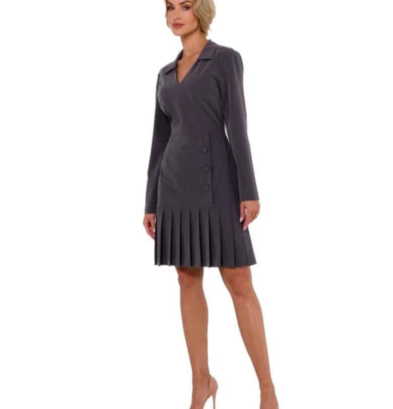 Дамска мини рокля - Made of Emotion - Helon - Сив MOE