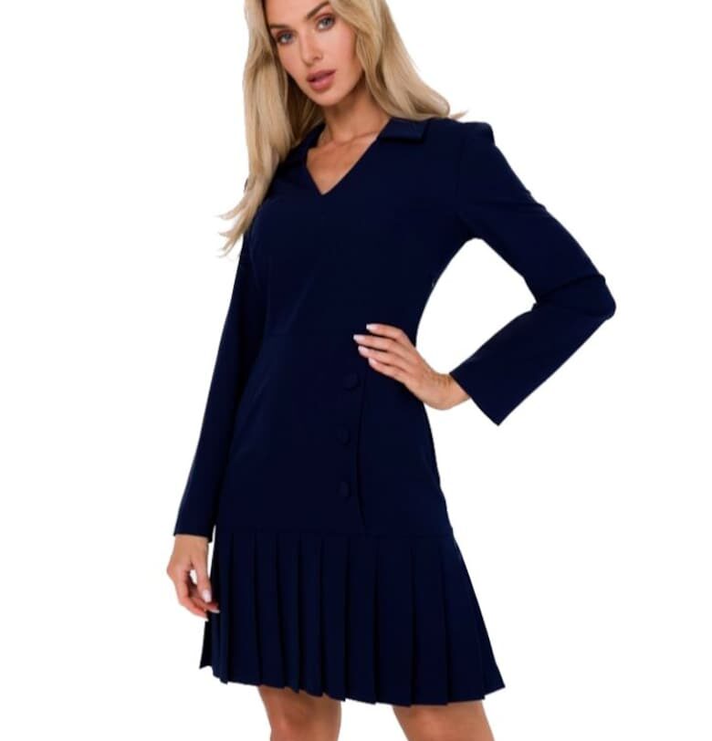 Дамска мини рокля - Made of Emotion - Helon - Тъмносин MOE