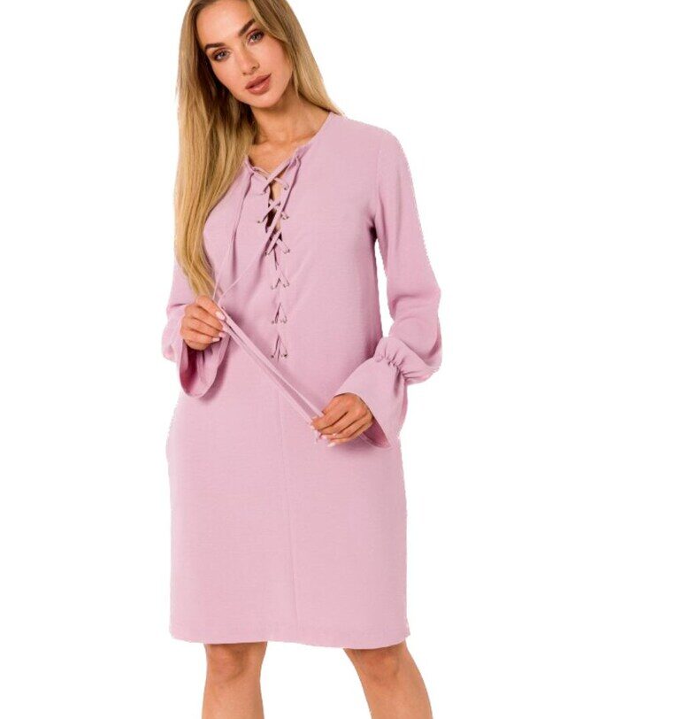 Дамска мини рокля - Made of Emotion - Renuehn - Розово MOE