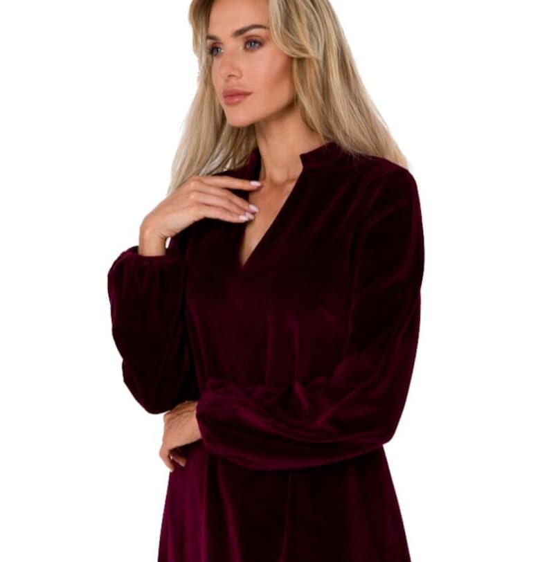 Дамска мини рокля - Made of Emotion - Wonja - Бордо MOE