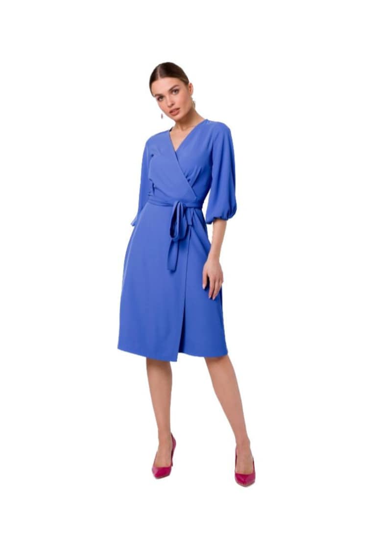 Дамска мини рокля - Outak - Светлосин Style