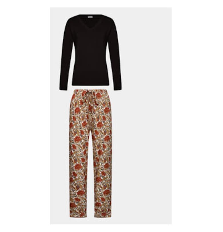 Дамска пижама -  302994212 - Полиестер/Полиамид - Черен Selmark