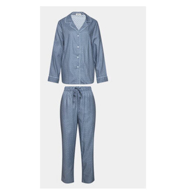 Дамска пижама -  302994618 - Вискоза/Памук - Син Selmark
