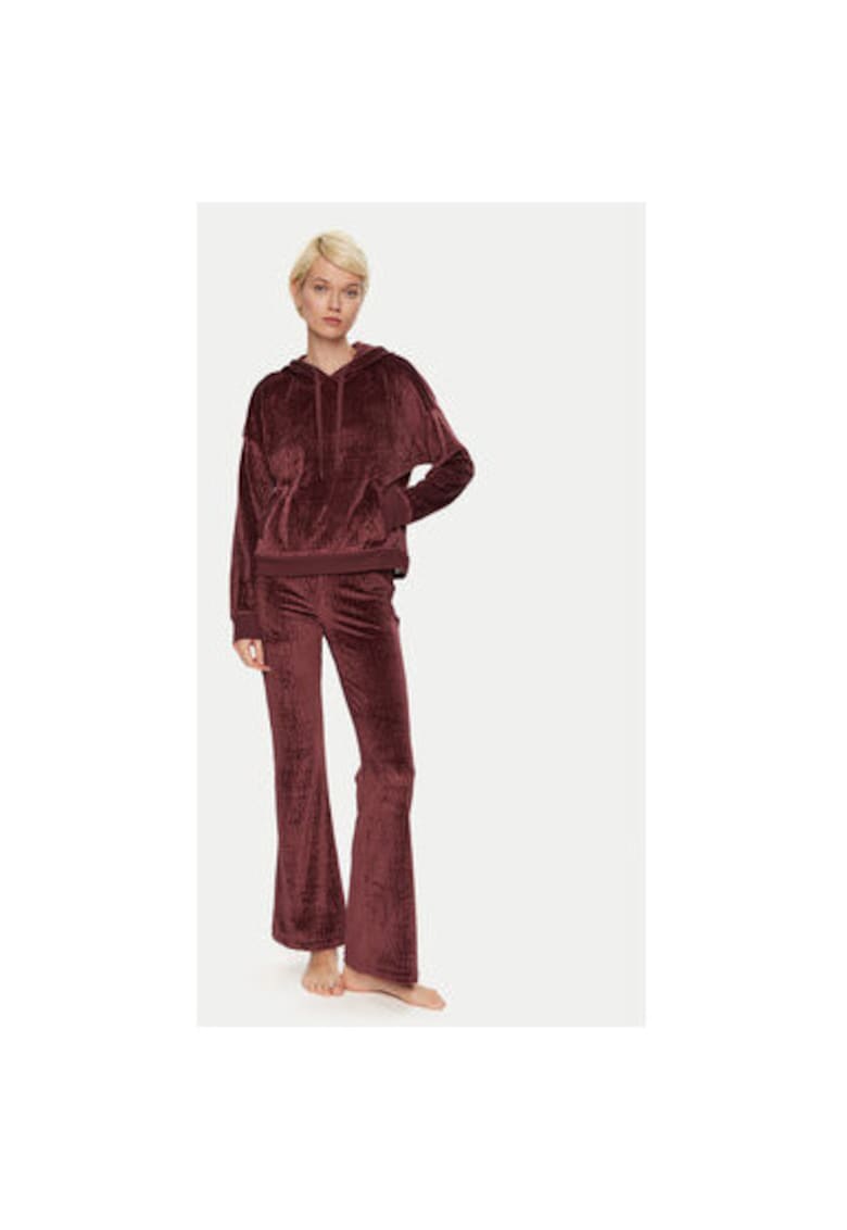 Дамска пижама - 304529658 - Полиестер - Червен DKNY