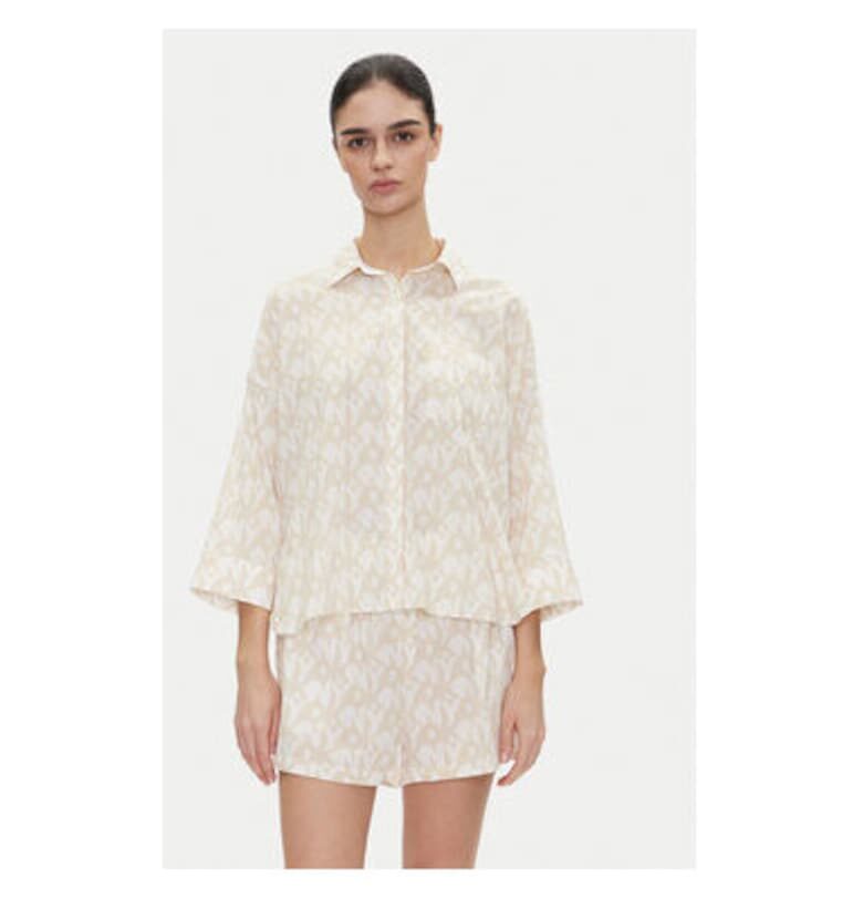 Дамска пижама  YI80048 - Памук/Вискоза - Бежов DKNY