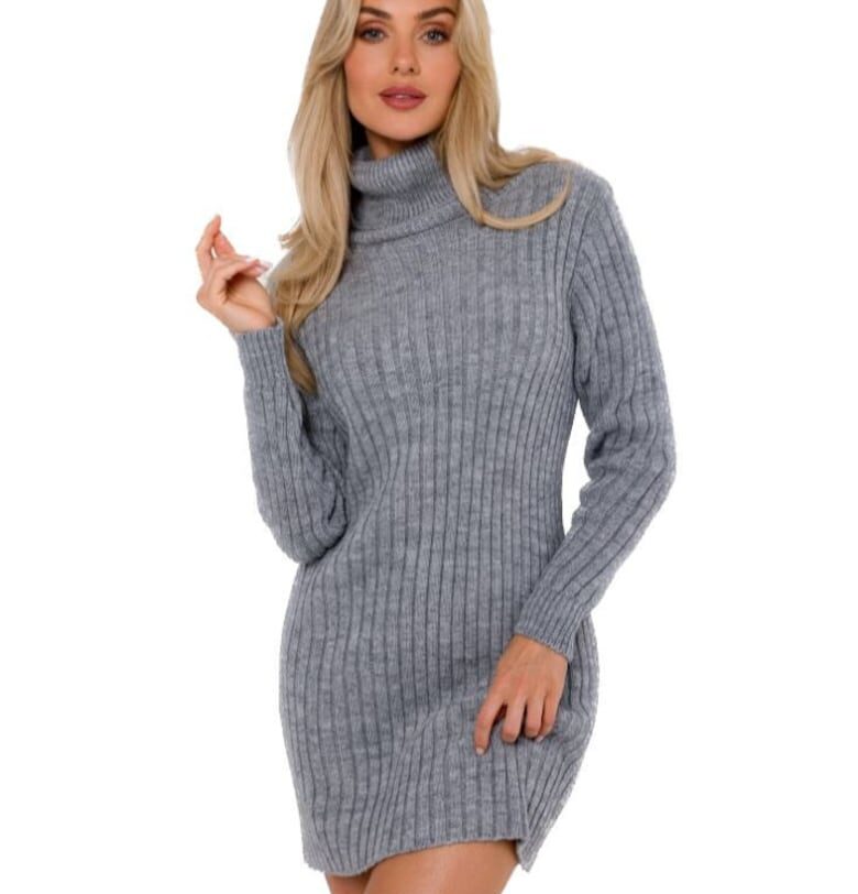 Дамска плетена рокля - Made of Emotion - Kashka - Сив MOE