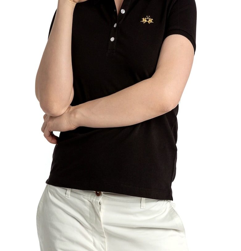 Дамска поло тениска CCWP01 - Черен LA MARTINA