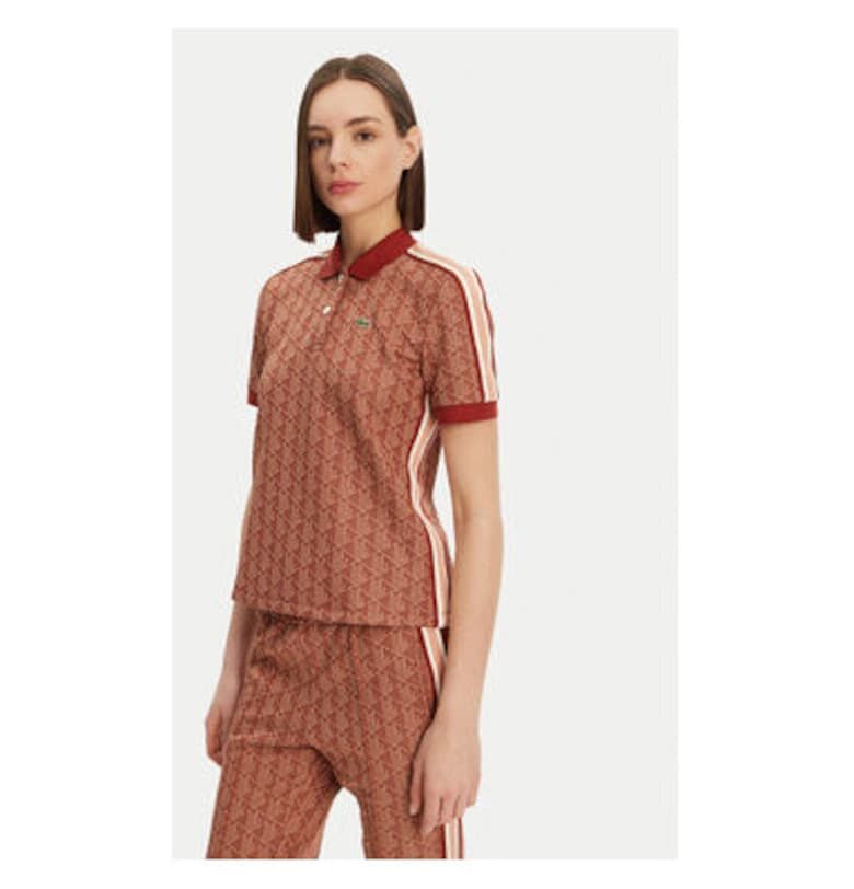 Дамска поло тениска  DF3364 - Полиестер/Памук - Кафява - Кафяв Lacoste