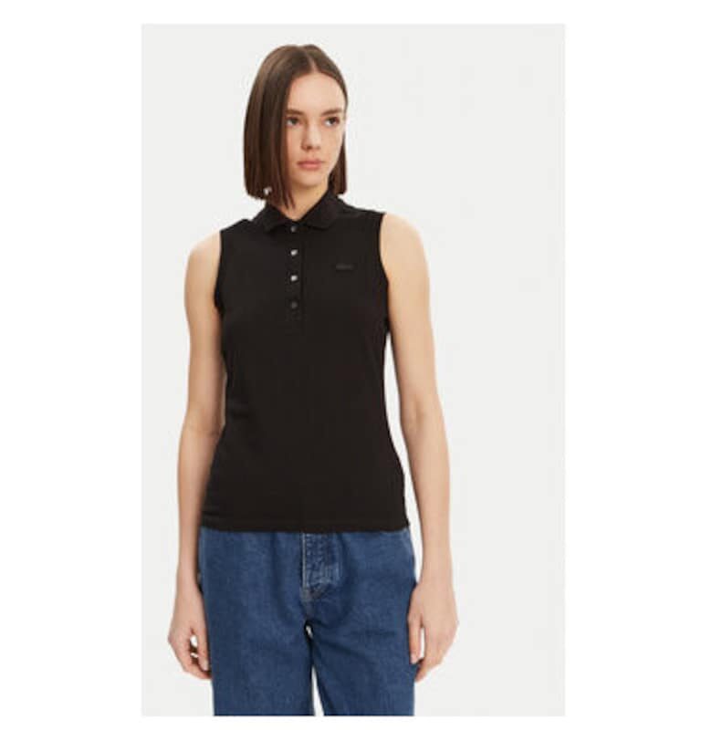 Дамска поло тениска  PF5445 - памук - черна - Черен Lacoste