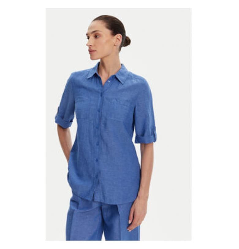 Дамска риза  12002121 - Лен/Памук - 44 EU - Син Olsen