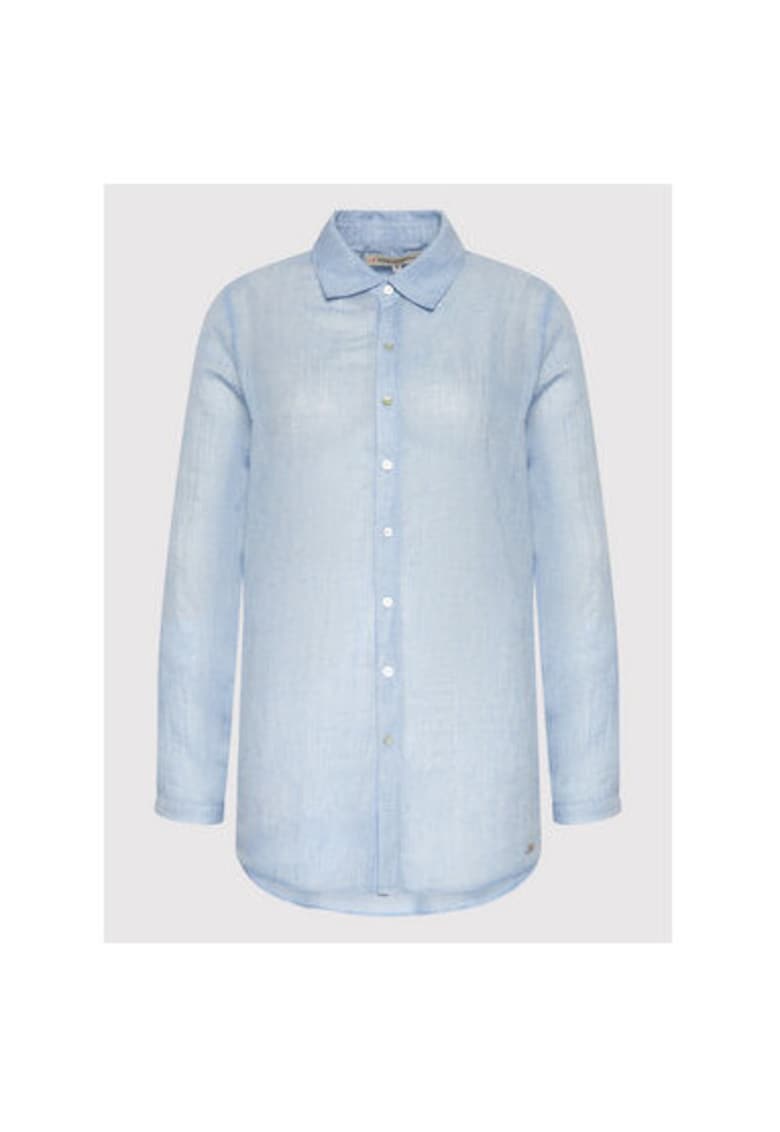 Дамска риза - 300248409 - Полиестер/Памук - Синя - Син Banana Moon