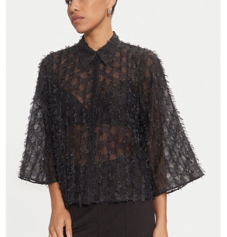 Дамска риза -  304176845 - Найлон/Лиосел - Черна - Черен Karen by Simonsen