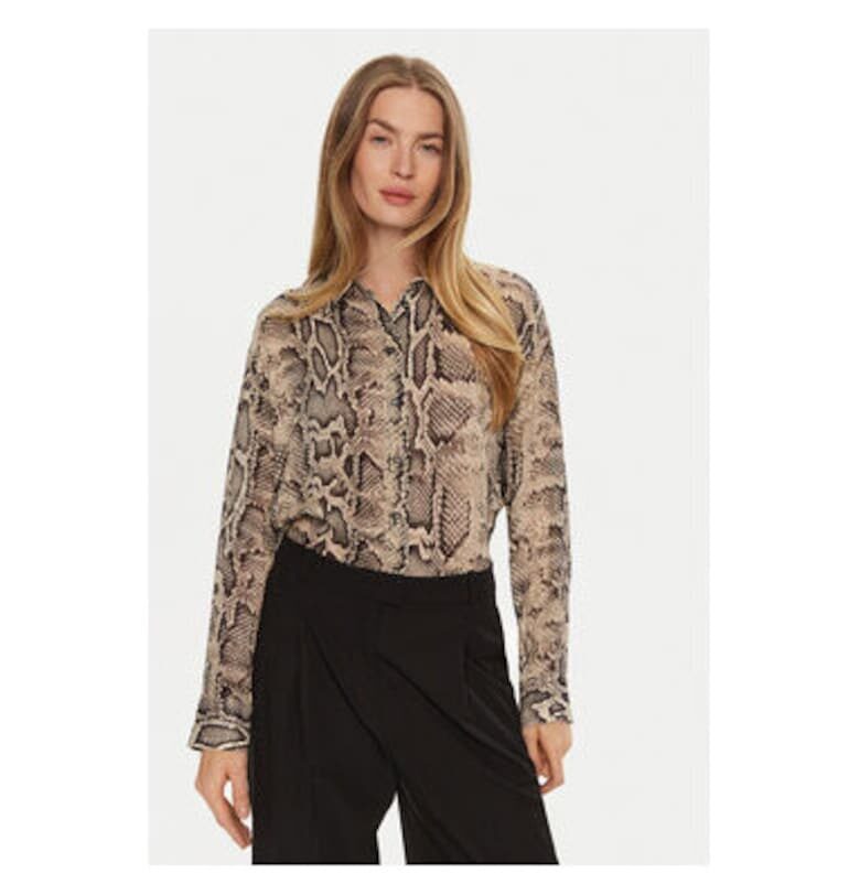 Дамска риза -  304280443 - Вискоза - Бежов - Бежов Sisley