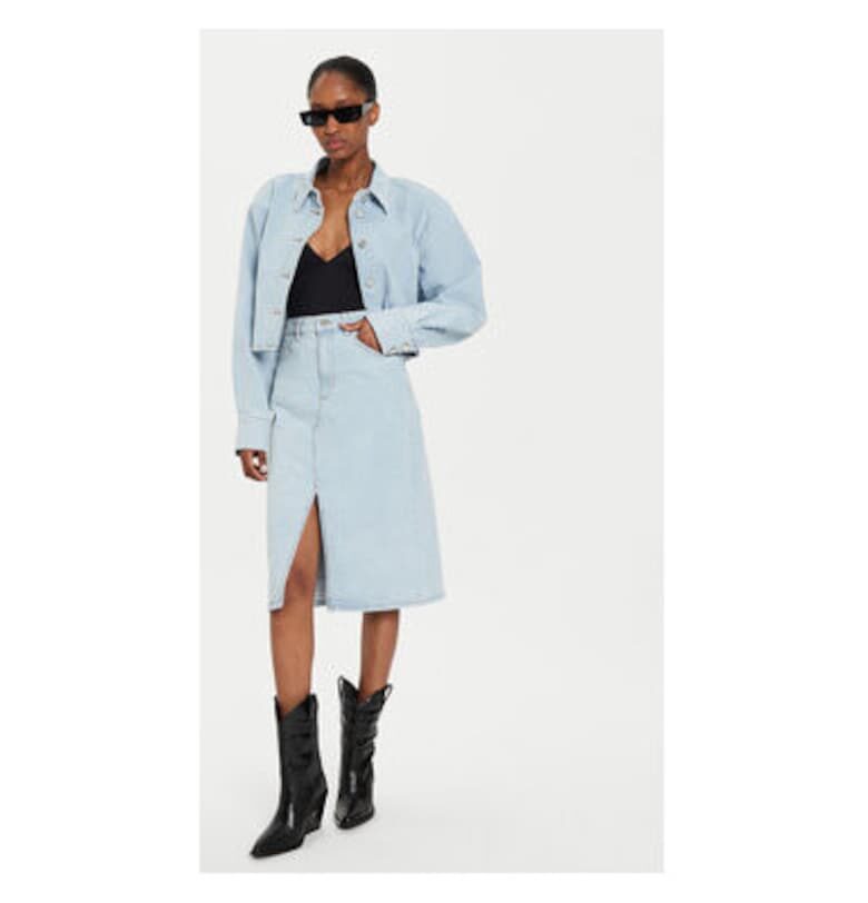 Дамска риза -  304354021 - Памук - Син - Син GESTUZ