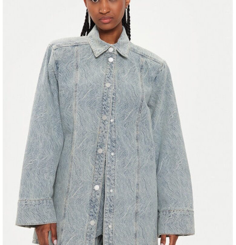 Дамска риза -  304376795 - Памук - Син - Син GESTUZ