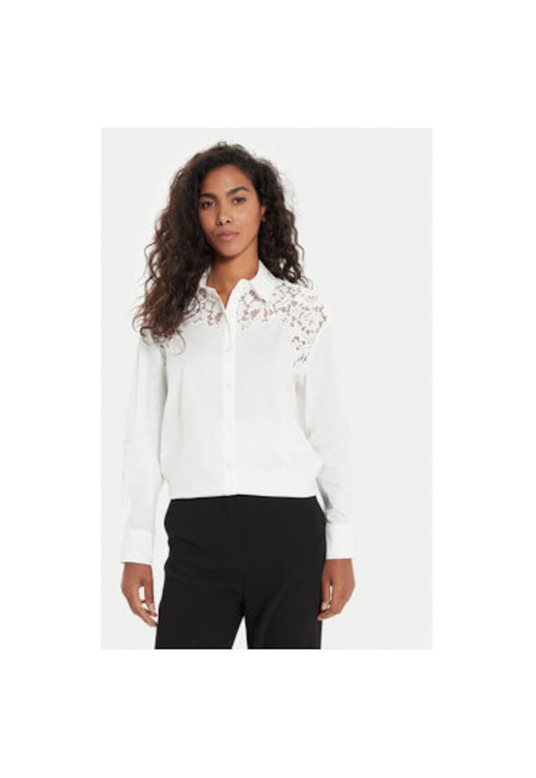 Дамска риза - 304480539 - Памук/Полиамид - Бяла - Бял Morgan