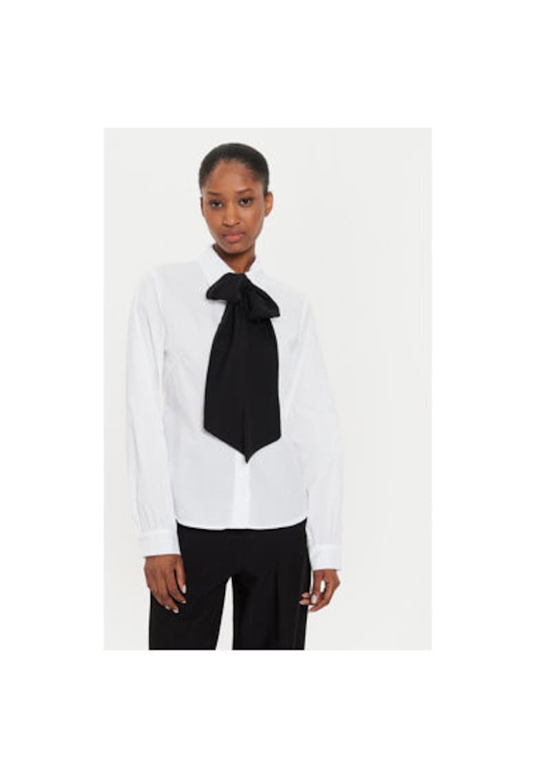 Дамска риза - 304610868 - Полиестер - Бяла kontatto