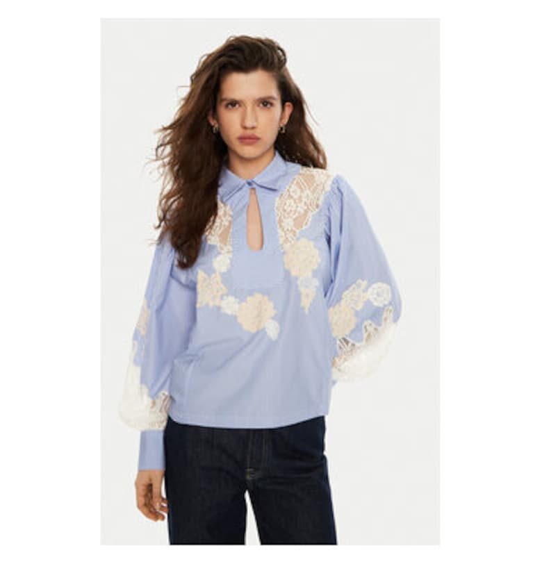 Дамска риза -  304891434 - Полиестер/Памук - Синя Munthe