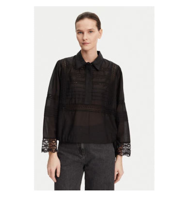 Дамска риза -  304892790 - Органичен памук/Вискоза - Черна Munthe