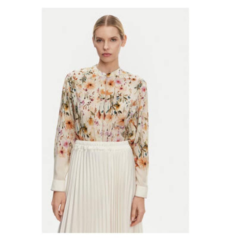 Дамска риза -  304968372 - Коприна - Бежов LUISA SPAGNOLI