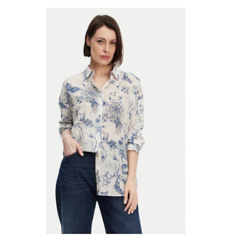 Дамска риза -  305170774 - Памук - Бяла - Бял Fracomina