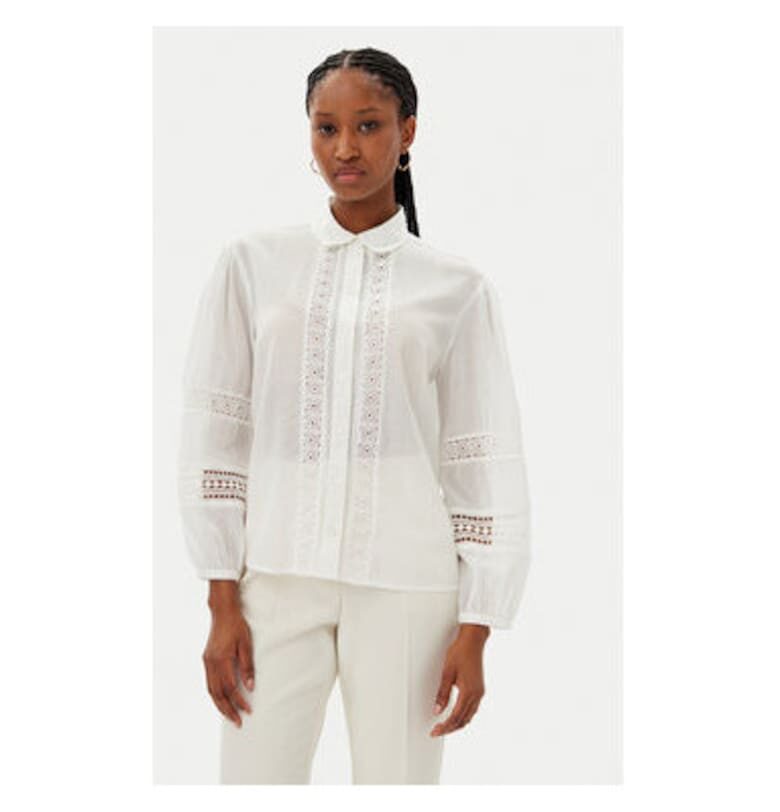 Дамска риза  511FD45028 - Памук/Вискоза - Екрю - Екрю Gaudi