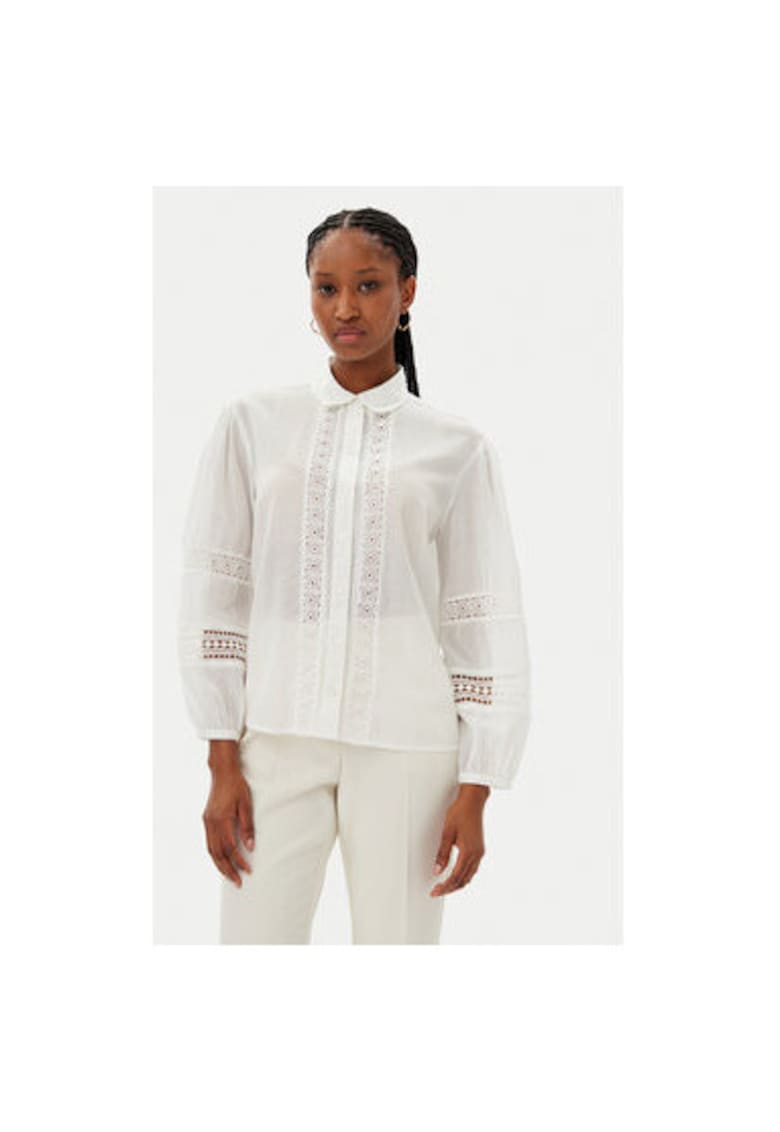 Дамска риза 511FD45028 - Памук/Вискоза - Екрю - Екрю Gaudi