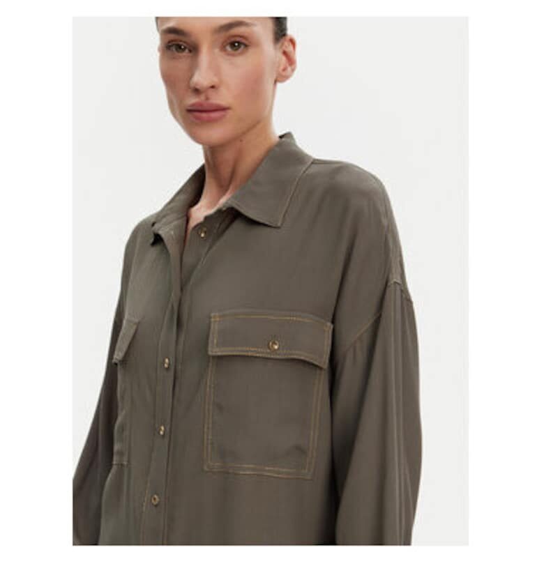 Дамска риза  53-7006 - Вискоза/Рейон - Зелена Access fashion