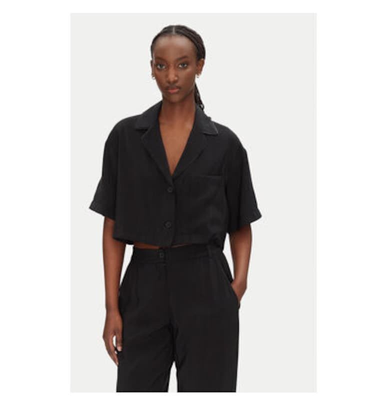 Дамска риза  53-7043 - Вискоза/Полиестер - SM INTL - Черна Access fashion