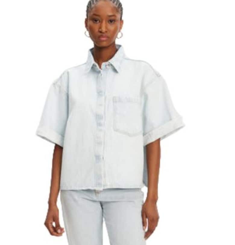 Дамска риза 53-8031-580 -  Тъмно синя - Памучна Access fashion