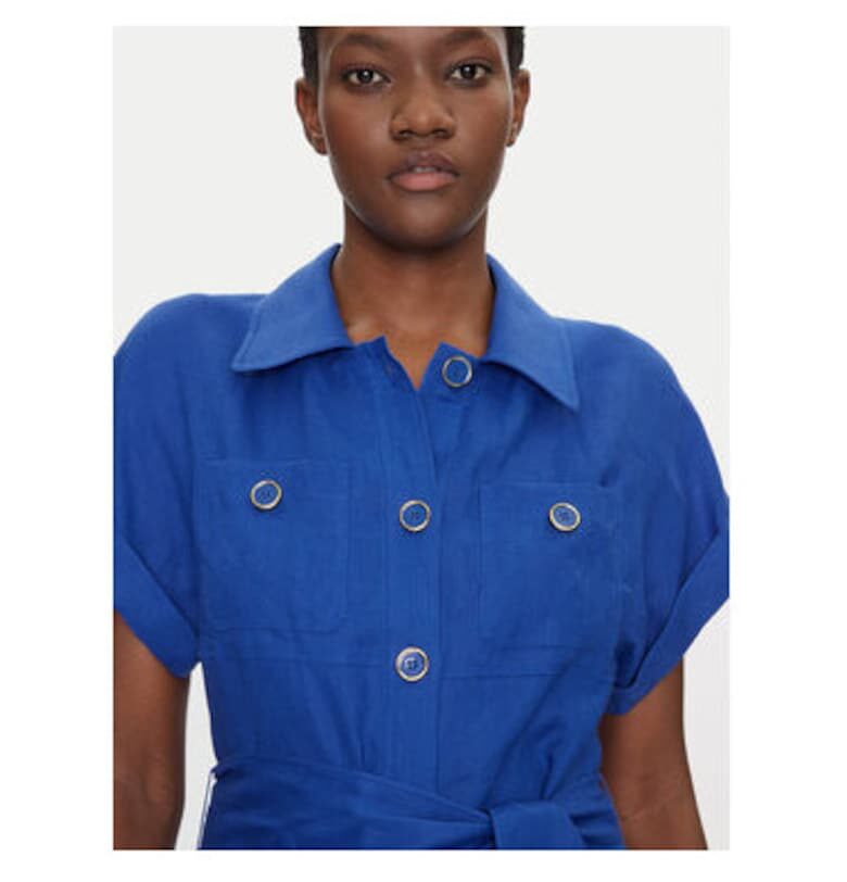 Дамска риза  542264 - Лен - Син - Син LUISA SPAGNOLI